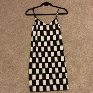 Vans Monochrome Checkered Mini Dress